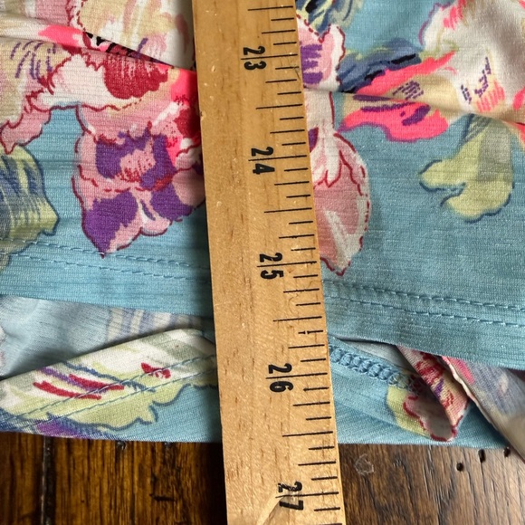 Honeyme Sky Blue Floral Cold-Shoulder Tunic - Picture 5 of 6